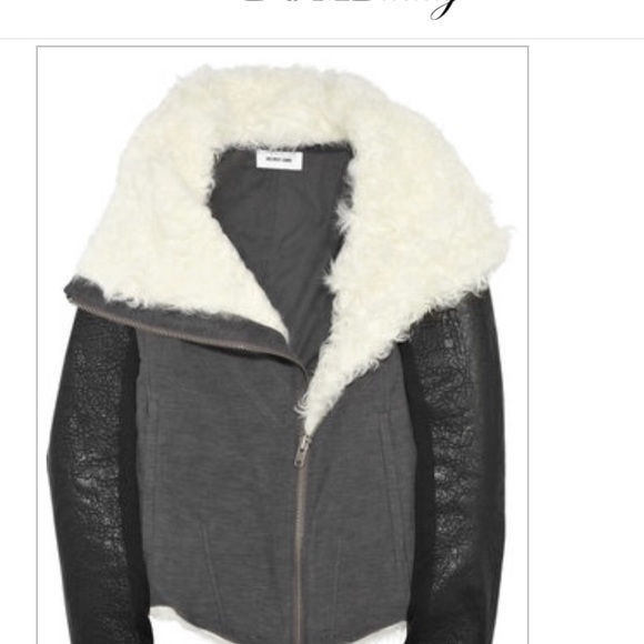 ❌🚫SOLD❌🚫Helmut Lang Shearling-trimmed jacket - Picture 6 of 8
